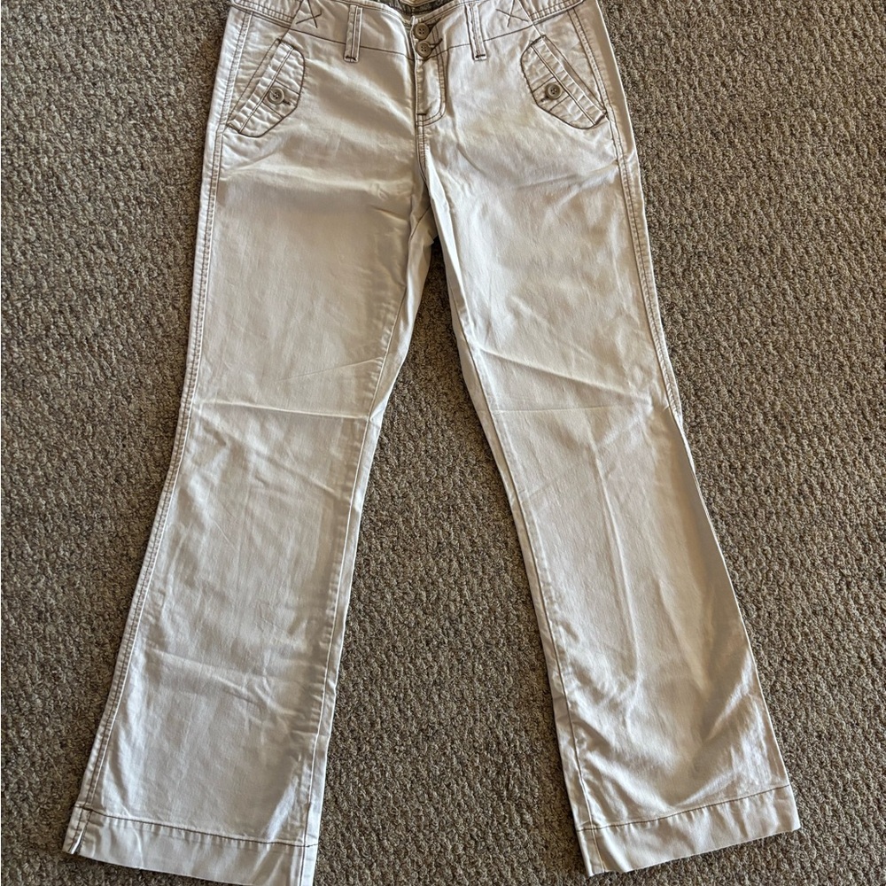 Maurices Beige Button-Up Pants
